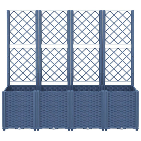 Vidaxx plantekasse med espalier 160x40x140 cm polypropylen blå-grå