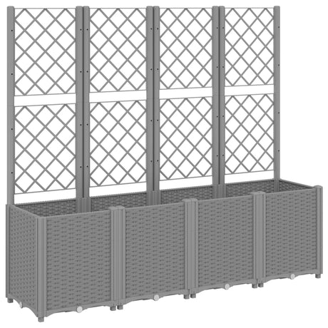 Vidaxx plantekasse med espalier 160x40x140 cm polypropylen lysegrå