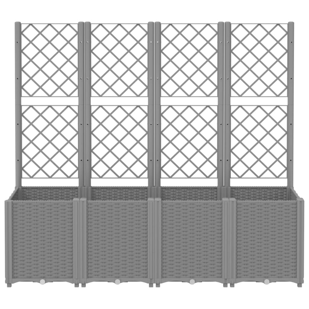 Vidaxx plantekasse med espalier 160x40x140 cm polypropylen lysegrå