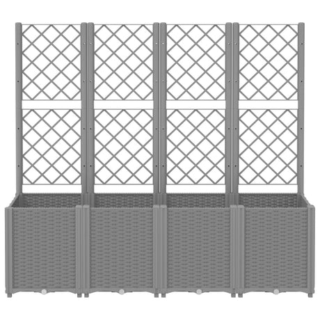 Vidaxx plantekasse med espalier 160x40x140 cm polypropylen lysegrå