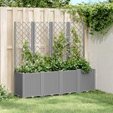 Vidaxx plantekasse med espalier 160x40x140 cm polypropylen lysegrå