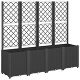 Vidaxx plantekasse med espalier 160x40x140 cm polypropylen sort