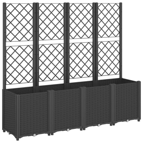 Vidaxx plantekasse med espalier 160x40x140 cm polypropylen sort