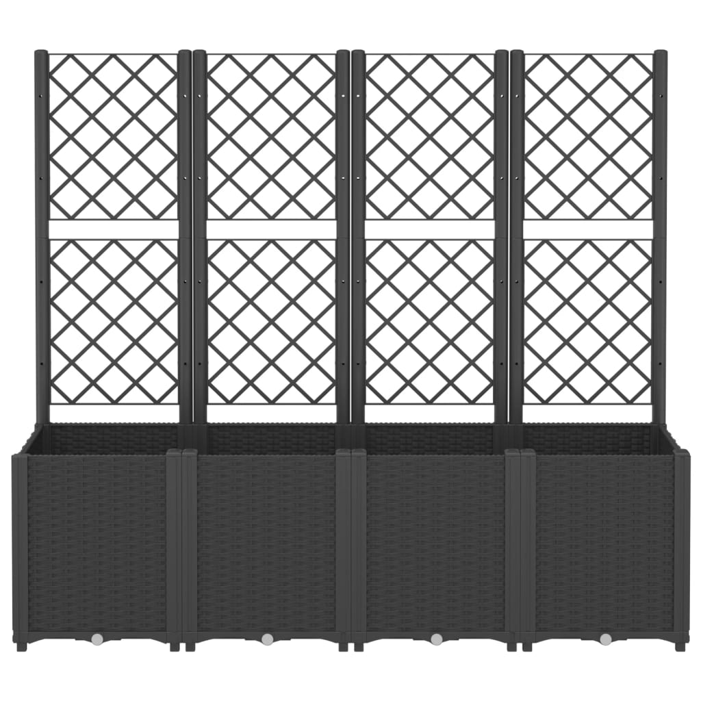 Vidaxx plantekasse med espalier 160x40x140 cm polypropylen sort