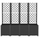 Vidaxx plantekasse med espalier 160x40x140 cm polypropylen sort