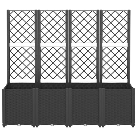Vidaxx plantekasse med espalier 160x40x140 cm polypropylen sort