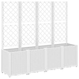 Vidaxx plantekasse med espalier 160x40x140 cm polypropylen hvid