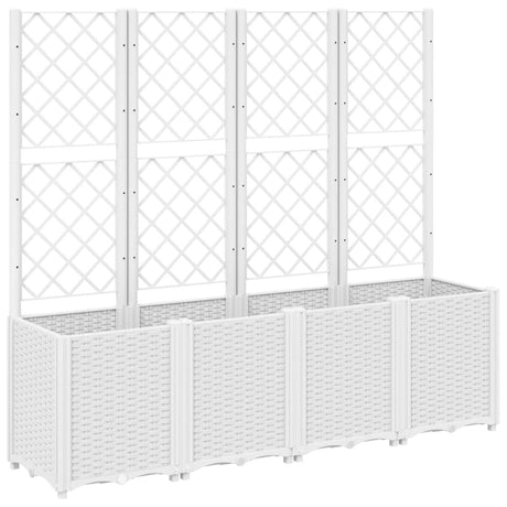 Vidaxx plantekasse med espalier 160x40x140 cm polypropylen hvid