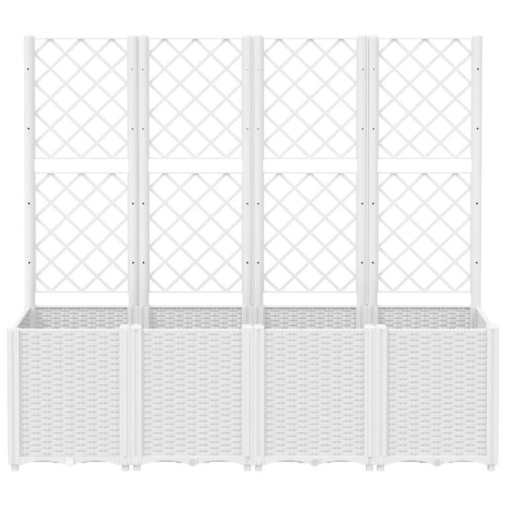 Vidaxx plantekasse med espalier 160x40x140 cm polypropylen hvid