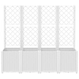 Vidaxx plantekasse med espalier 160x40x140 cm polypropylen hvid
