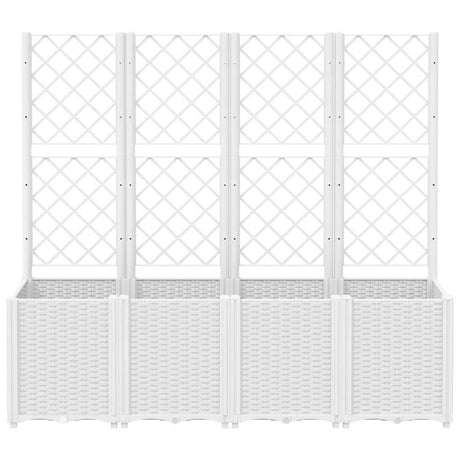 Vidaxx plantekasse med espalier 160x40x140 cm polypropylen hvid