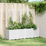 Vidaxx plantekasse med espalier 160x40x140 cm polypropylen hvid