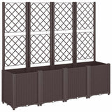 Vidaxx plantekasse med espalier 160x40x140 cm polypropylen brun