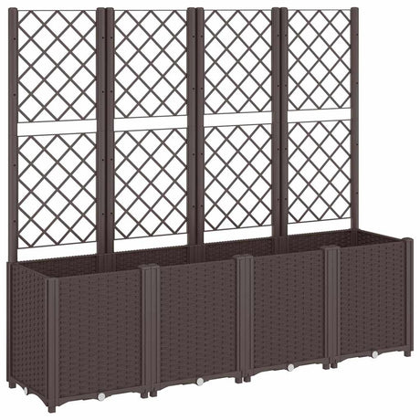 Vidaxx plantekasse med espalier 160x40x140 cm polypropylen brun