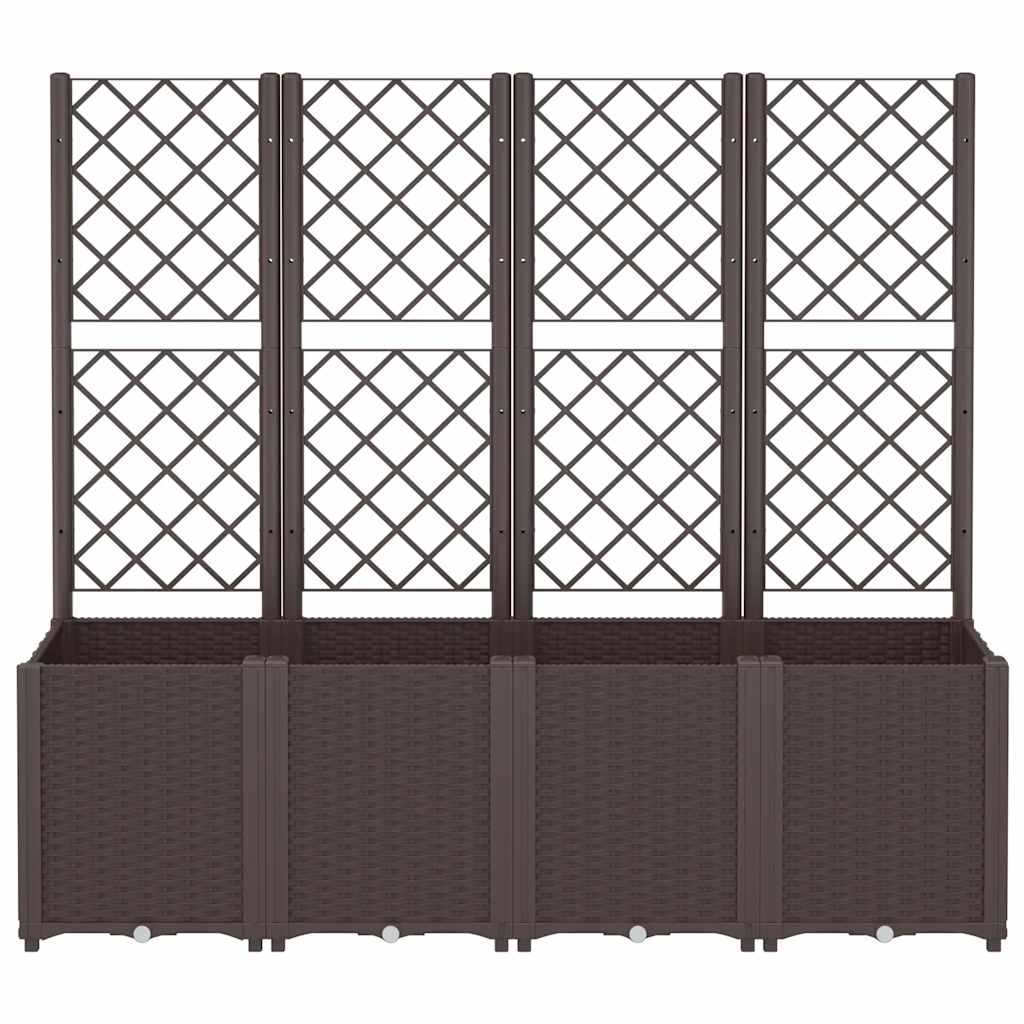 Vidaxx plantekasse med espalier 160x40x140 cm polypropylen brun