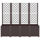 Vidaxx plantekasse med espalier 160x40x140 cm polypropylen brun