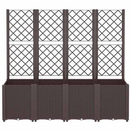 Vidaxx plantekasse med espalier 160x40x140 cm polypropylen brun