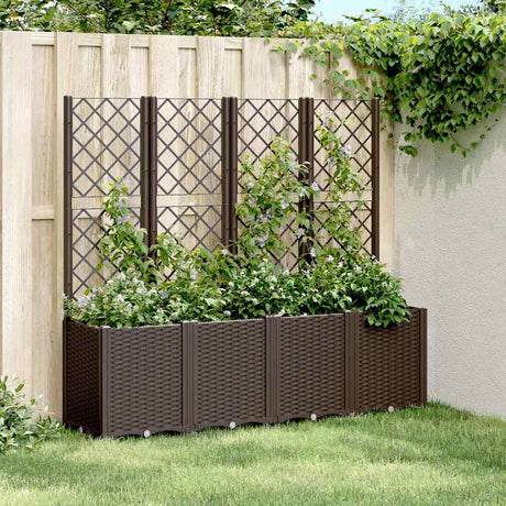 Vidaxx plantekasse med espalier 160x40x140 cm polypropylen brun