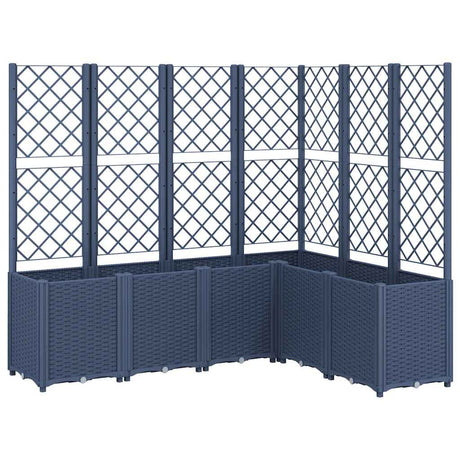 Vidaxx plantekasse med espalier 160x120x140 cm polypropylen blå-grå