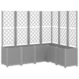 Vidaxx plantekasse med espalier 160x120x140 cm polypropylen lysegrå