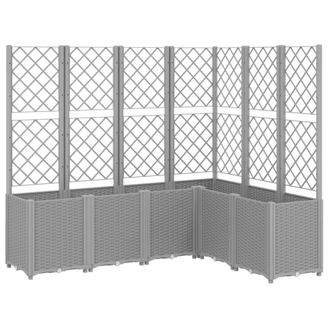 Vidaxx plantekasse med espalier 160x120x140 cm polypropylen lysegrå