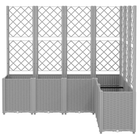 Vidaxx plantekasse med espalier 160x120x140 cm polypropylen lysegrå