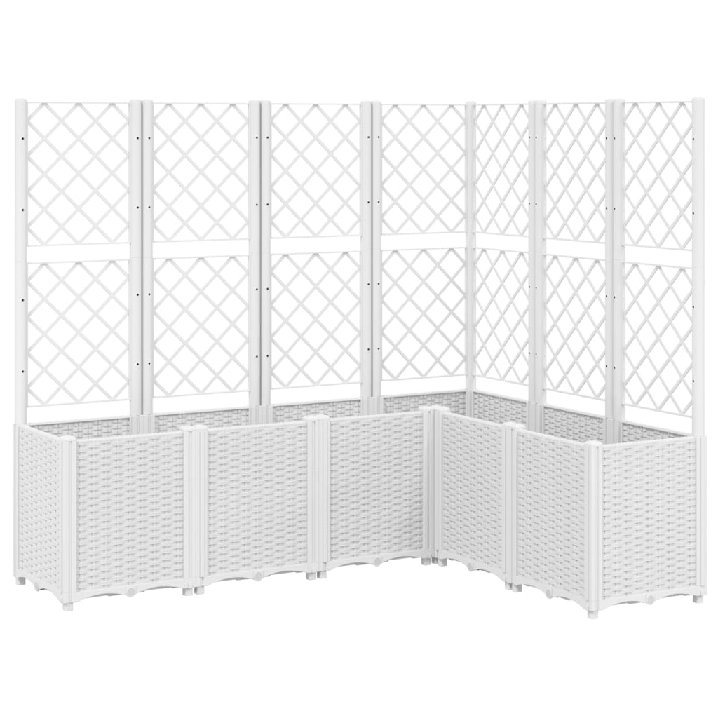 Vidaxx plantekasse med espalier 160x120x140 cm polypropylen hvid