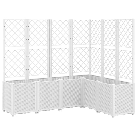 Vidaxx plantekasse med espalier 160x120x140 cm polypropylen hvid