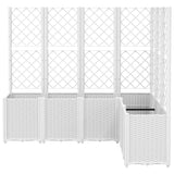 Vidaxx plantekasse med espalier 160x120x140 cm polypropylen hvid