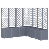 VidaXL Plantekasse med espalier 160x160x140 cm polypropylen grå
