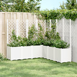 Vidaxx plantekasse med espalier 160x160x140 cm polypropylen hvid