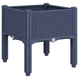 Vidaxx plantekasse med ben 40x40x42 cm polypropylen blå-grå