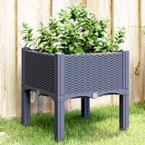 Vidaxx plantekasse med ben 40x40x42 cm polypropylen blå-grå
