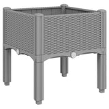Vidaxx plantekasse med ben 40x40x42 cm polypropylen lysegrå