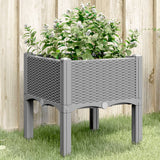 Vidaxx plantekasse med ben 40x40x42 cm polypropylen lysegrå