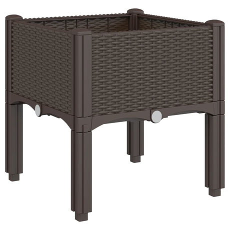 Vidaxx plantekasse med ben 40x40x42 cm polypropylen brun