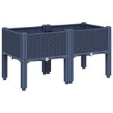 Vidaxx plantekasse med ben 80x40x42 cm polypropylen blå-grå