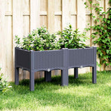 Vidaxx plantekasse med ben 80x40x42 cm polypropylen blå-grå
