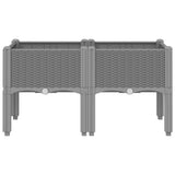 Vidaxx plantekasse med ben 80x40x42 cm polypropylen lysegrå