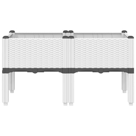 Vidaxx plantekasse med ben 80x40x42 cm polypropylen hvid