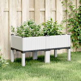 Vidaxx plantekasse med ben 80x40x42 cm polypropylen hvid