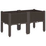 Vidaxx plantekasse med ben 80x40x42 cm polypropylen brun