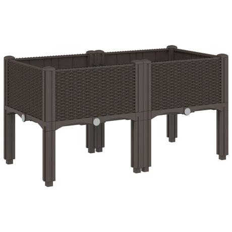 Vidaxx plantekasse med ben 80x40x42 cm polypropylen brun