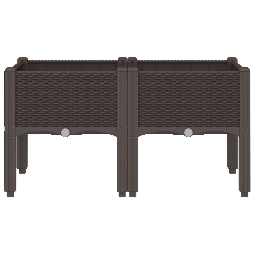 Vidaxx plantekasse med ben 80x40x42 cm polypropylen brun