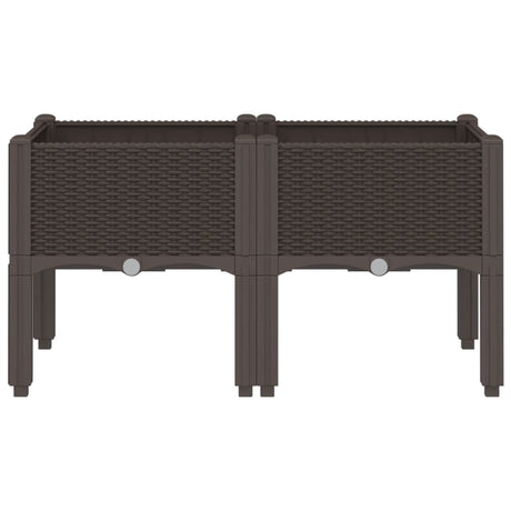 Vidaxx plantekasse med ben 80x40x42 cm polypropylen brun