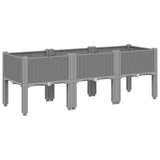 Vidaxx plantekasse med ben 120x40x42 cm polypropylen lysegrå