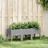 Vidaxx plantekasse med ben 120x40x42 cm polypropylen lysegrå