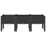 Vidaxx plantekasse med ben 120x40x42 cm polypropylen sort