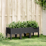 Vidaxx plantekasse med ben 120x40x42 cm polypropylen sort