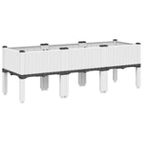 Vidaxx plantekasse med ben 120x40x42 cm polypropylen hvid